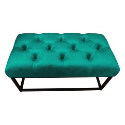 Ławka CHESTERFIELD tkanina Welur loft ławka metal