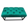 Ławka CHESTERFIELD tkanina Welur loft ławka metal
