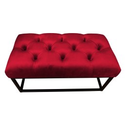 Ławka CHESTERFIELD tkanina Welur loft ławka metal
