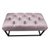 Ławka CHESTERFIELD tkanina Welur loft ławka metal