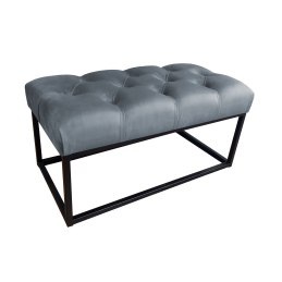 Ławka CHESTERFIELD tkanina Welur loft ławka metal