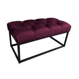 Ławka CHESTERFIELD tkanina Welur loft ławka metal