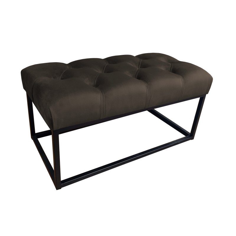 Ławka CHESTERFIELD tkanina Welur loft ławka metal