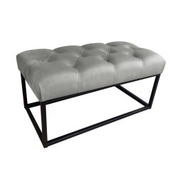 Ławka CHESTERFIELD tkanina Welur loft ławka metal