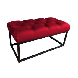 Ławka CHESTERFIELD tkanina Welur loft ławka metal