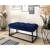 Ławka CHESTERFIELD tkanina Welur loft ławka metal