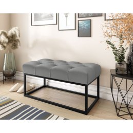 Ławka CHESTERFIELD tkanina Welur loft ławka metal