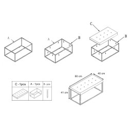 Ławka CHESTERFIELD tkanina Welur loft ławka metal