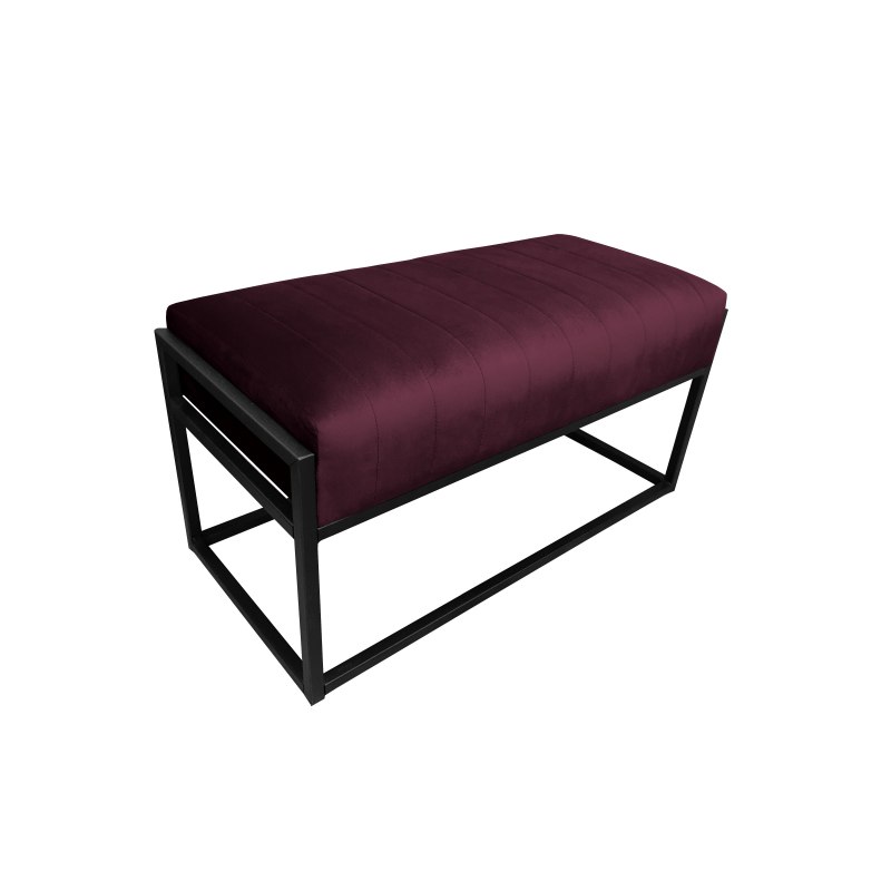 Ławka KAYA tkanina Welur loft ławka metal