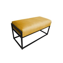 Ławka KAYA tkanina Welur loft ławka metal