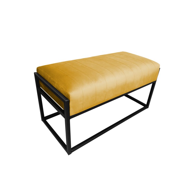 Ławka KAYA tkanina Welur loft ławka metal