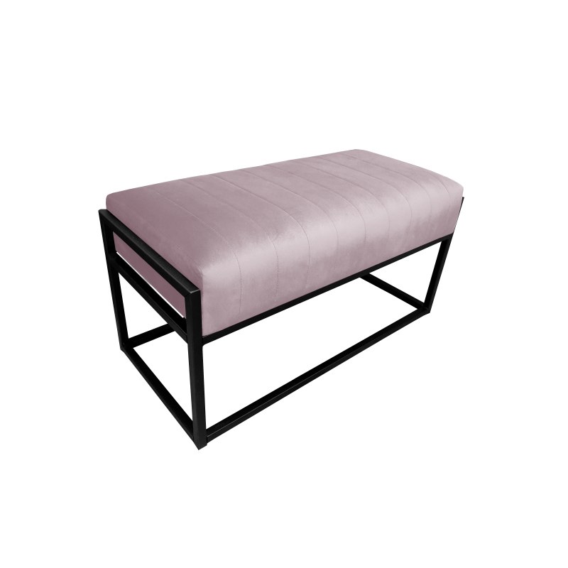 Ławka KAYA tkanina Welur loft ławka metal