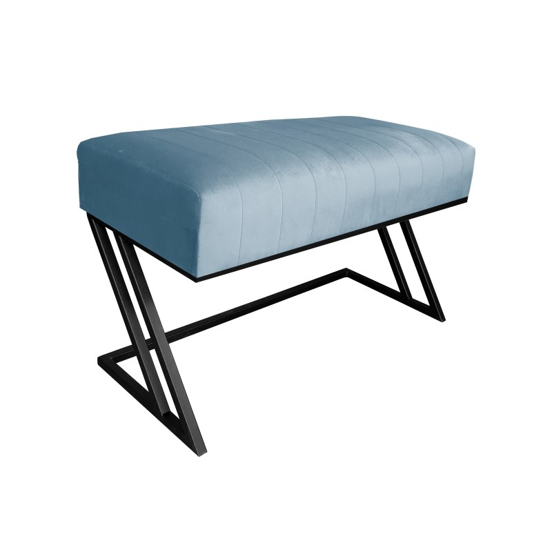 Ławka ZETA tkanina Welur loft ławka metal