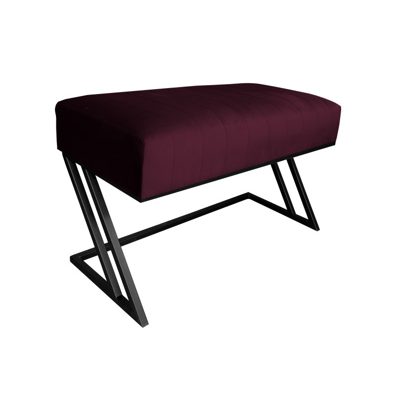 Ławka ZETA tkanina Welur loft ławka metal