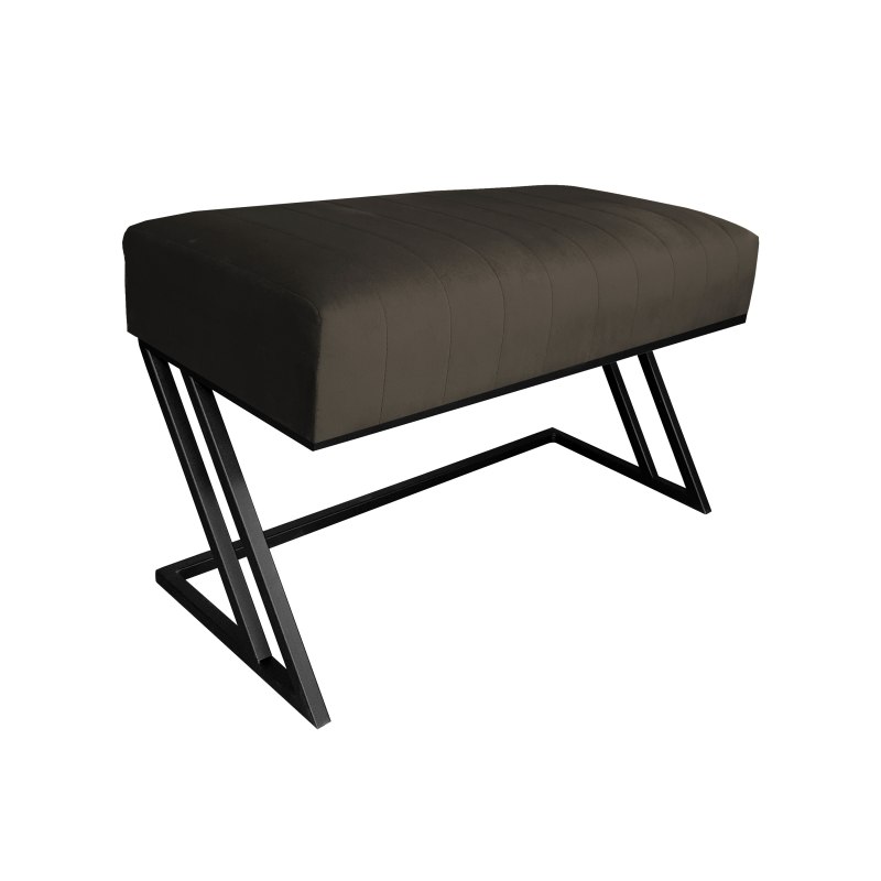 Ławka ZETA tkanina Welur loft ławka metal