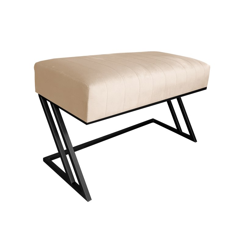 Ławka ZETA tkanina Welur loft ławka metal