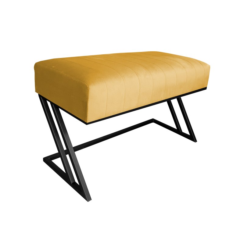 Ławka ZETA tkanina Welur loft ławka metal