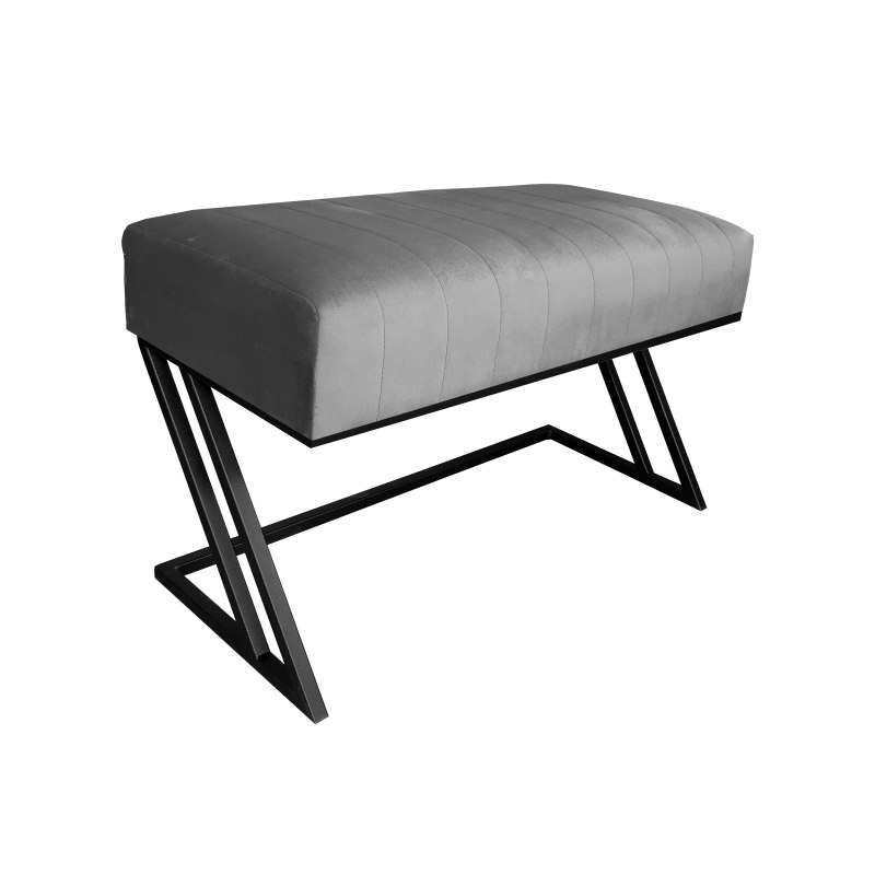 Ławka ZETA tkanina Welur loft ławka metal