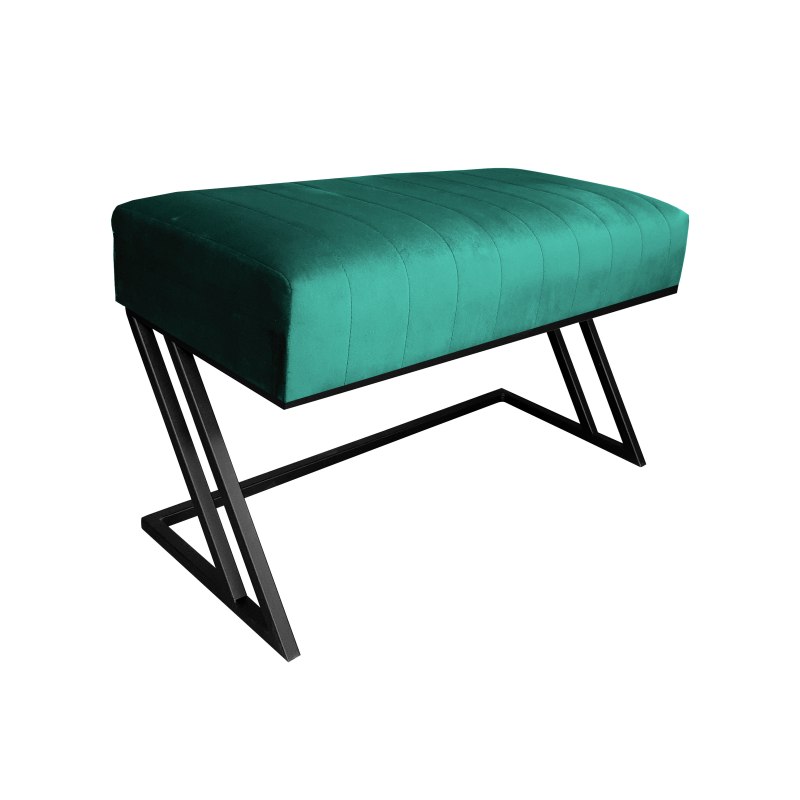 Ławka ZETA tkanina Welur loft ławka metal