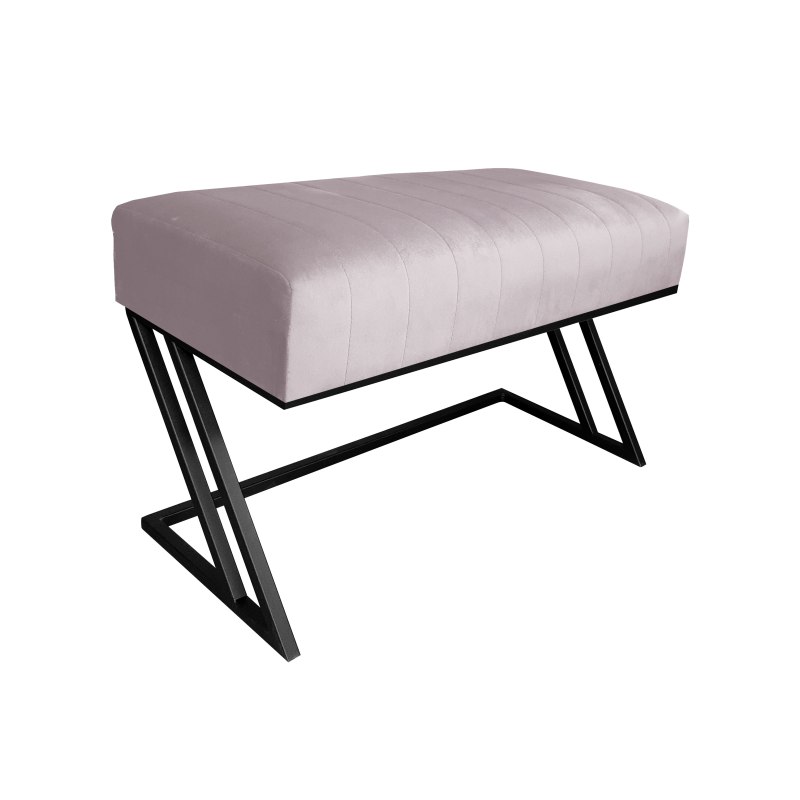 Ławka ZETA tkanina Welur loft ławka metal