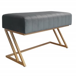 Ławka ZETA tkanina Welur loft ławka metal