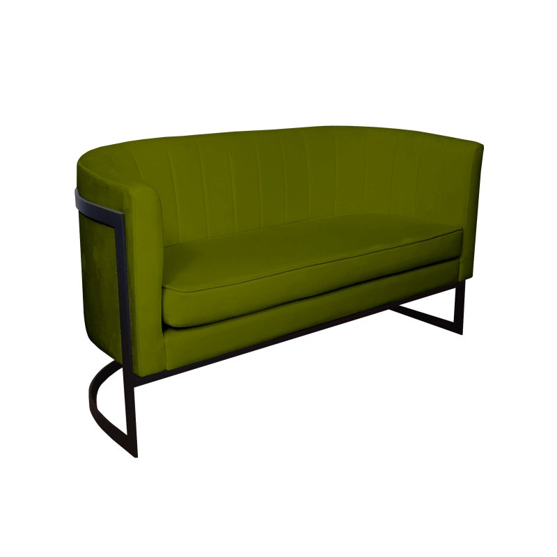 Sofa Glamour tkanina Welur podstawa metalowa