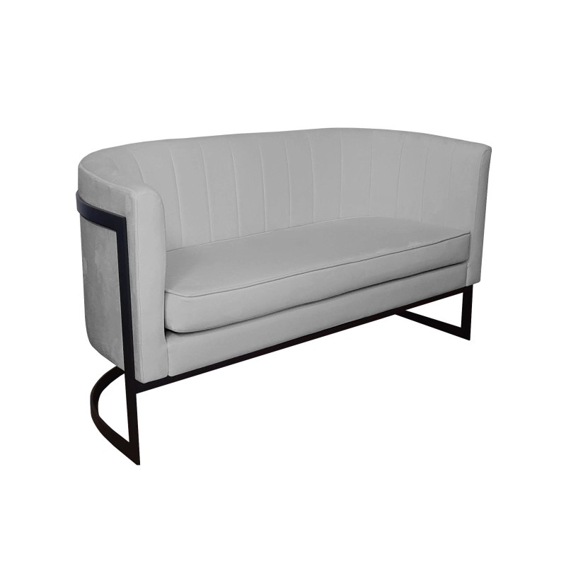 Sofa Glamour tkanina Welur podstawa metalowa
