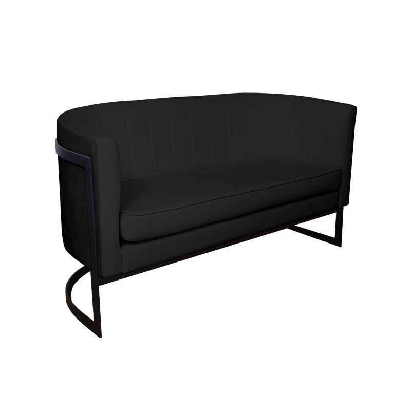 Sofa Glamour tkanina Welur podstawa metalowa