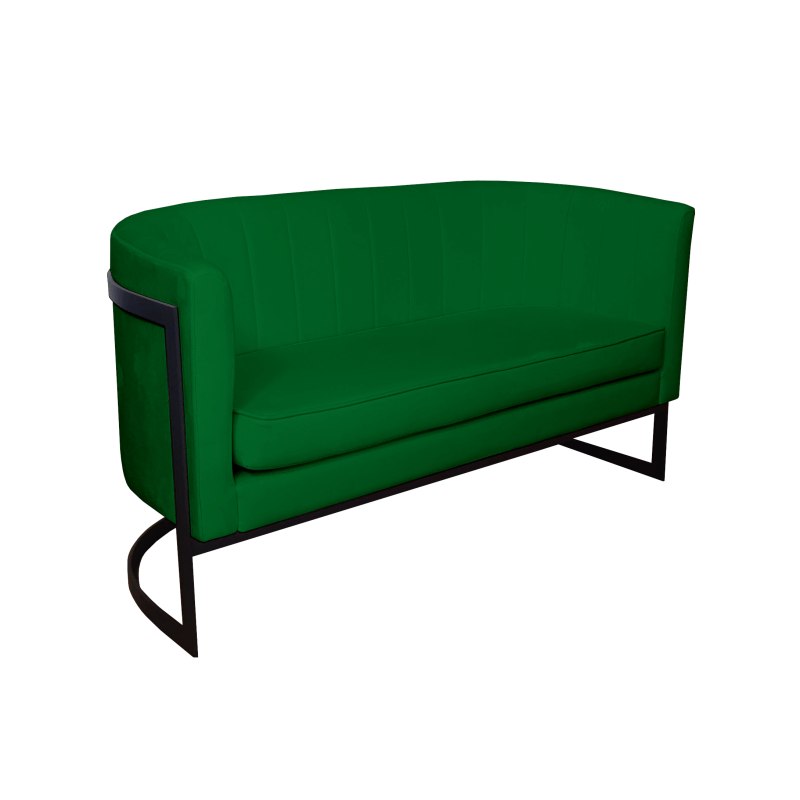 Sofa Glamour tkanina Welur podstawa metalowa