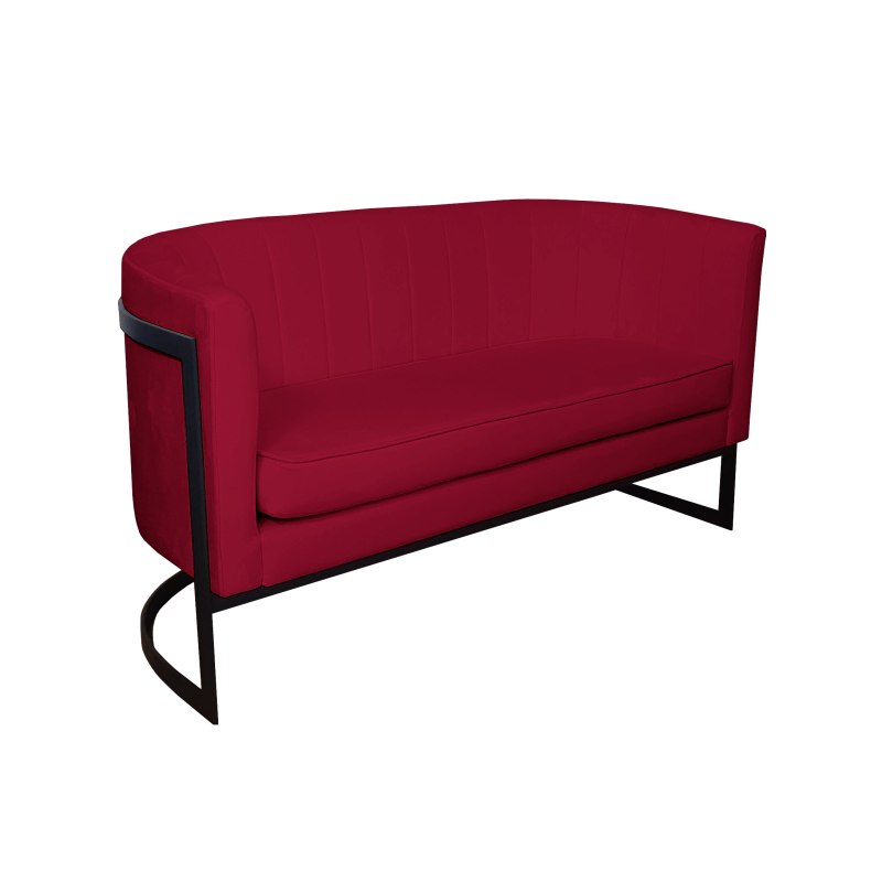 Sofa Glamour tkanina Welur podstawa metalowa