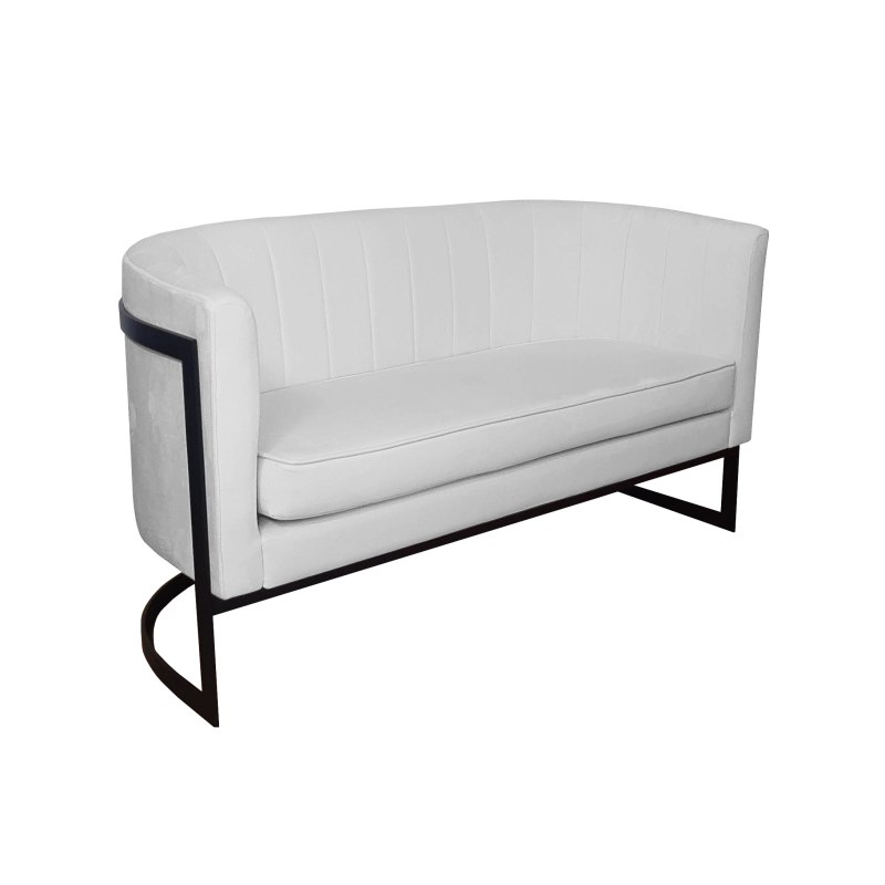 Sofa Glamour tkanina Welur podstawa metalowa