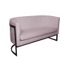 Sofa Glamour tkanina Welur podstawa metalowa