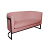 Sofa Glamour tkanina Welur podstawa metalowa