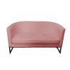 Sofa Glamour tkanina Welur podstawa metalowa