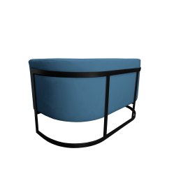 Sofa Glamour tkanina Welur podstawa metalowa