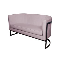 Sofa Glamour tkanina Welur podstawa metalowa