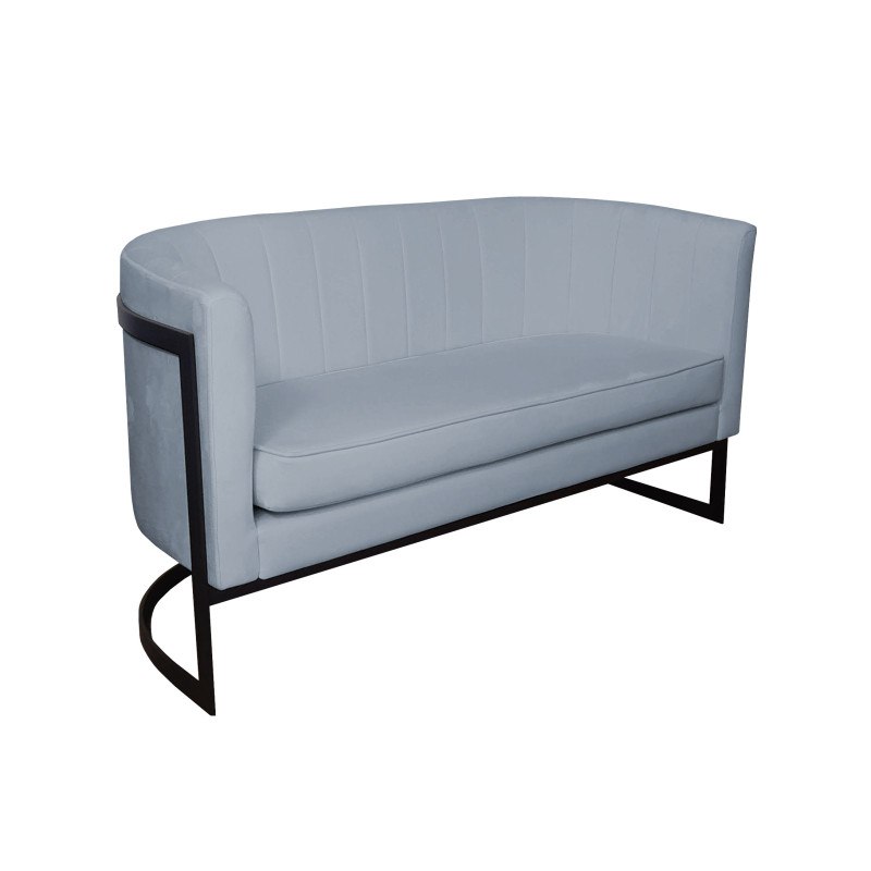 Sofa Glamour tkanina Welur podstawa metalowa