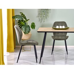 BERTO stół blat - naturalny, noga - czarny