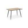 BERTO stół blat - naturalny, noga - czarny