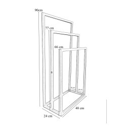 Stojak wieszak łazienkowy na ręczniki LOFT metalowy