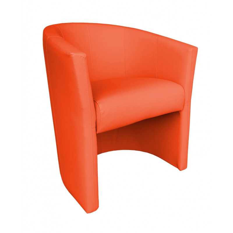 Fotel CLUB Eco skóra D20 pomarańczowy