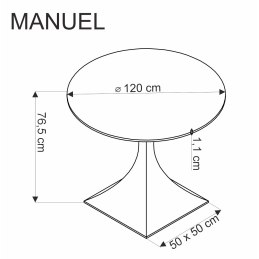 MANUEL stół okrągły