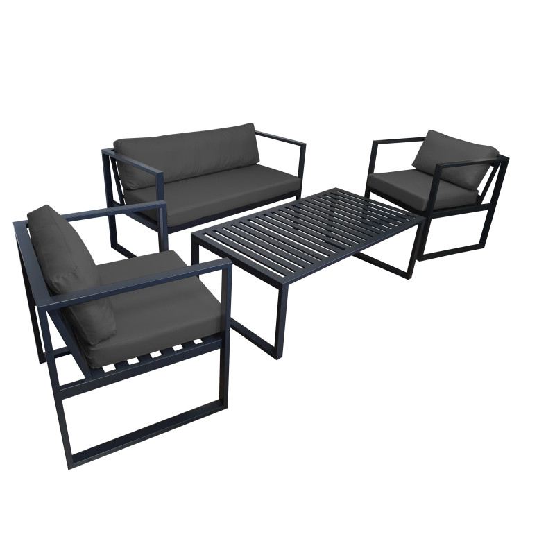 Zestaw mebli ogrodowych sofa + 2 fotele + stolik