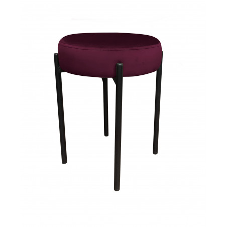 Taboret DIOR MG02 śliwka Velvet - loft