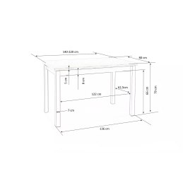 TIAGO 2 stół rozkładany