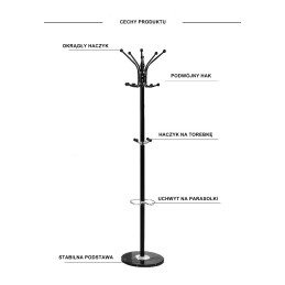 Wieszak na ubrania stojący podłogowy Marmur