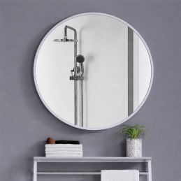 Lustro LOFT ścienne okrągłe łazienkowe do salonu sypialni loftowe Industrialne minimalistyczne