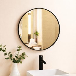 Lustro LOFT ścienne okrągłe łazienkowe do salonu sypialni loftowe Industrialne minimalistyczne