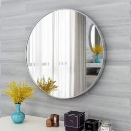 Lustro LOFT ścienne okrągłe łazienkowe do salonu sypialni loftowe Industrialne minimalistyczne