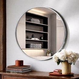 Lustro LOFT ścienne okrągłe łazienkowe do salonu sypialni loftowe Industrialne minimalistyczne